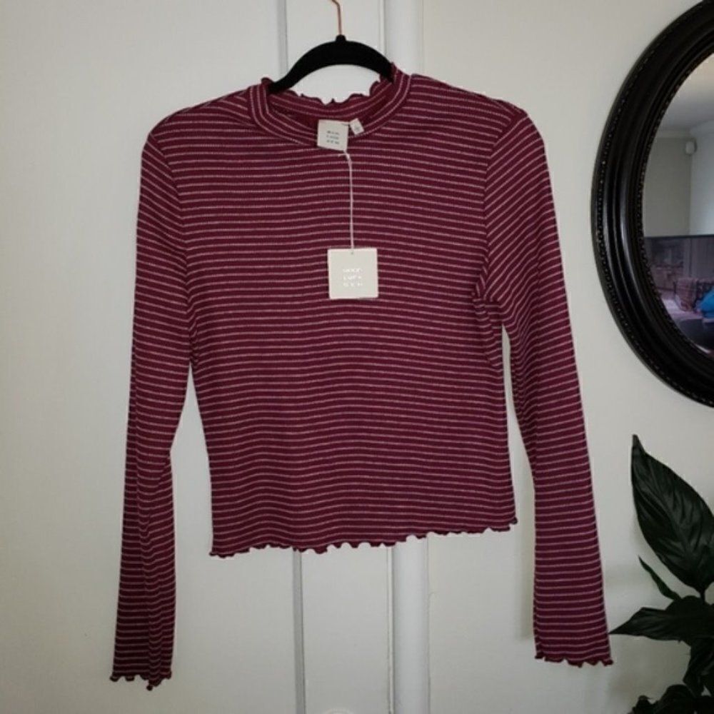 Good Luck Gem Lettuce Trim Long Sleeve Top
